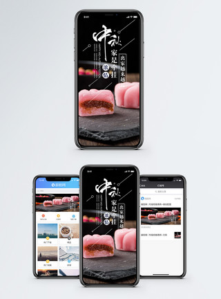 冰皮粽中秋节手机海报配图模板