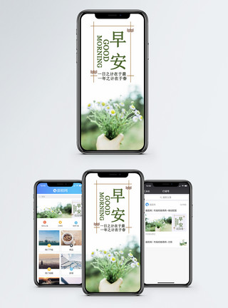 小野花早安手机海报配图模板