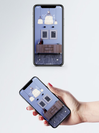 概念与主题现代客厅手机壁纸模板
