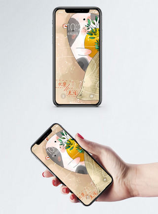 龙猫仙气卡通手机壁纸模板