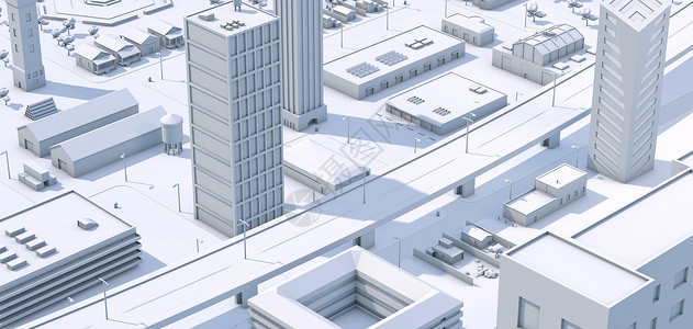 车辆模型城市空间场景设计图片