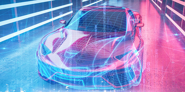无人驾驶汽车海报智能汽车设计图片