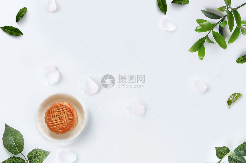 中秋月饼桌面背景图片