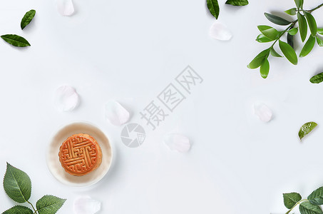 天伦月饼中秋月饼桌面背景设计图片