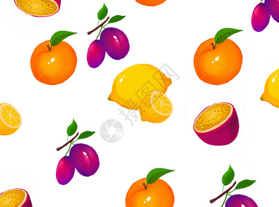 水果背景百香果泡壁纸高清图片
