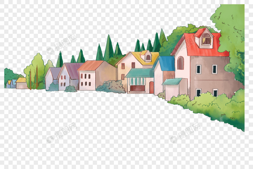 欧洲小镇建筑风景图片