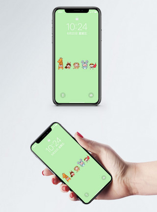 儿童节拟人动物天真小孩手机壁纸模板