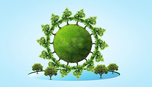 空中绿化科技环保设计图片