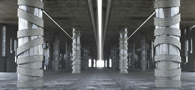 3D立柱创意空间建筑设计图片