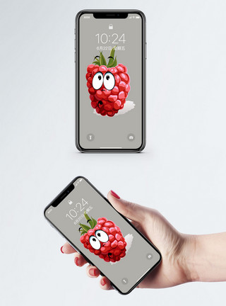 紅莓卡通红梅手机壁纸模板