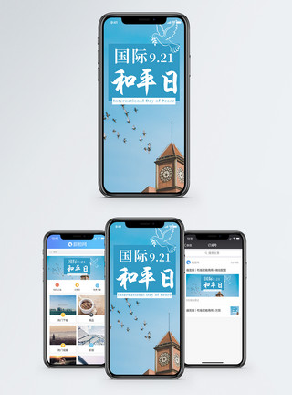 鸽子汤料国际和平日手机海报配图模板