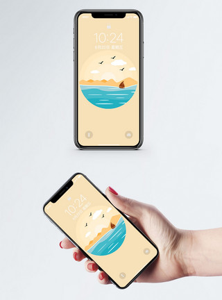 图标自然景观手机壁纸模板
