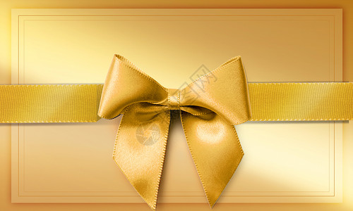 黄色蝴蝶结彩带礼盒背景设计图片