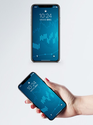 蓝色概念科技线条手机壁纸模板