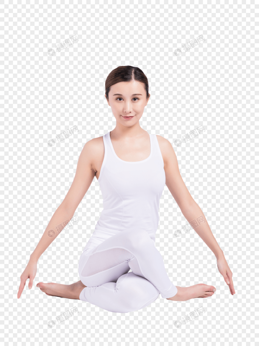 健康的女人在做瑜伽图片