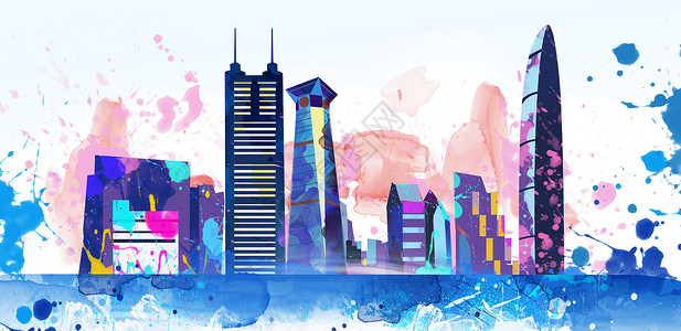 会议旅游素材国际中国风地标插画插画