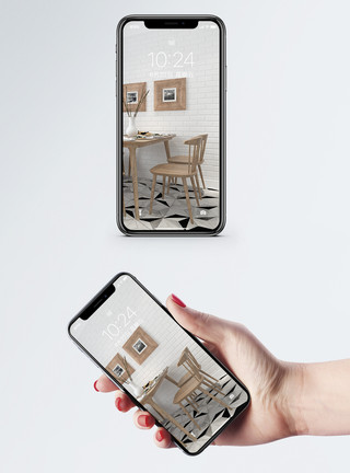 室内设计餐厅北欧餐厅手机壁纸模板