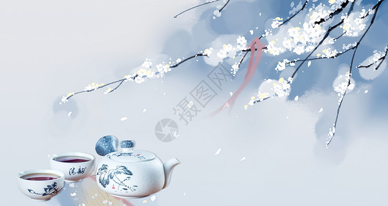 茶树叶茶文化设计图片