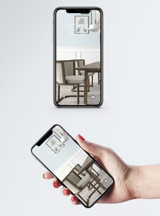 桌椅设计餐厅设计手机壁纸模板
