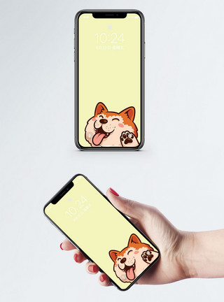 猫猫狗狗素材卡通狗手机壁纸模板