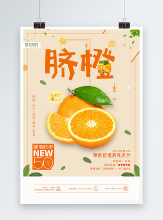 营养多汁脐橙海报设计模板