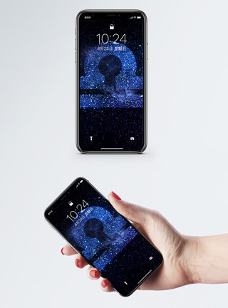 星座罗盘天枰座手机壁纸模板