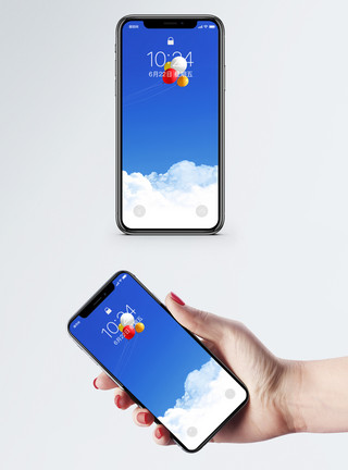 蓝天白云气球蓝天白云手机壁纸模板