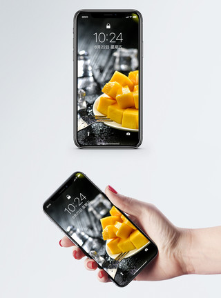 水果切开切开的芒果手机壁纸模板