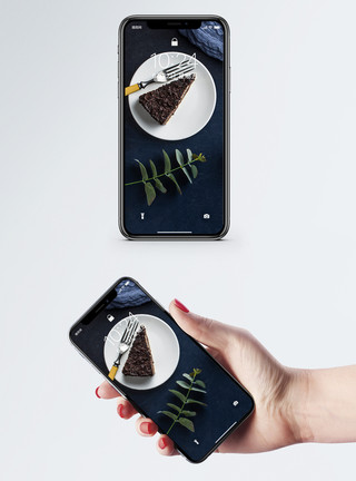 创意巧克力巧克力蛋糕手机壁纸模板