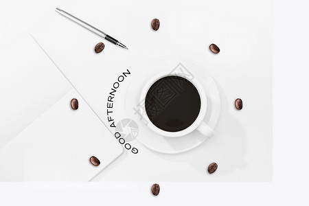 咖啡钟表背景图片