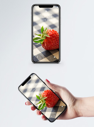 创意美食摆盘制作静物草莓手机壁纸模板