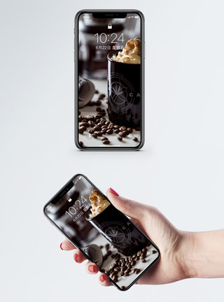 一杯创意咖啡一杯咖啡手机壁纸模板