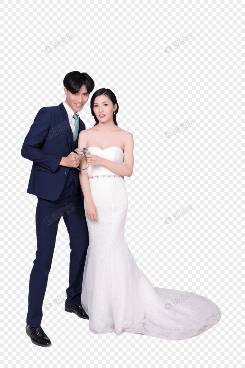 情侣婚纱亲密动作图片