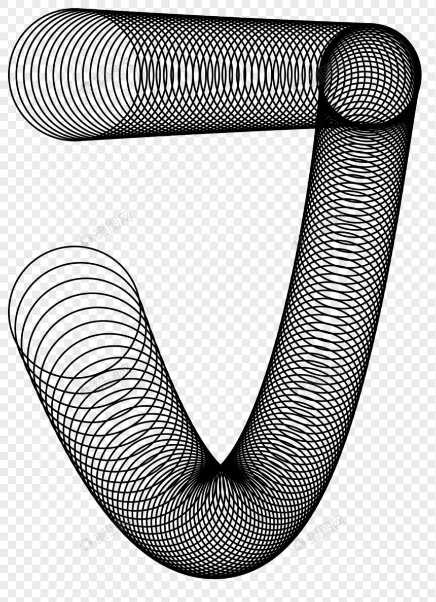 波纹字体J图片