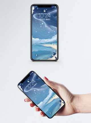高清素材鲸鱼天空中的鲸鱼手机壁纸模板