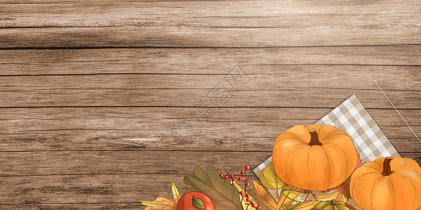 棉麻桌布秋天的南瓜设计图片