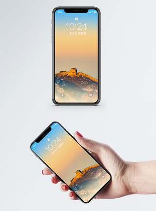 古老的门把手长城手机壁纸模板
