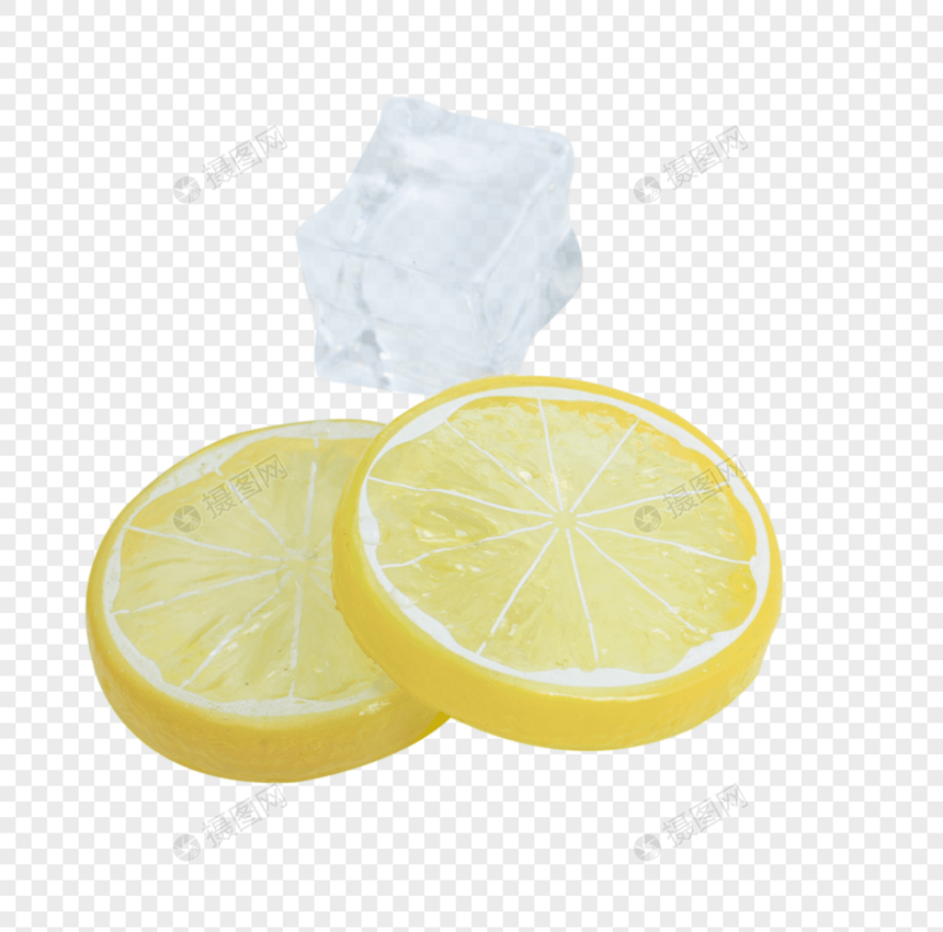柠檬、冰块图片