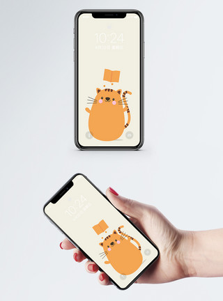 笑的动物卡通可爱手机壁纸模板