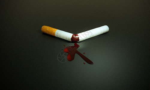 血色背景吸烟有害健康设计图片