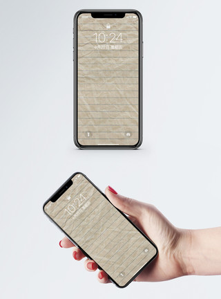 粗糙草纸背景褶皱纸张手机壁纸模板