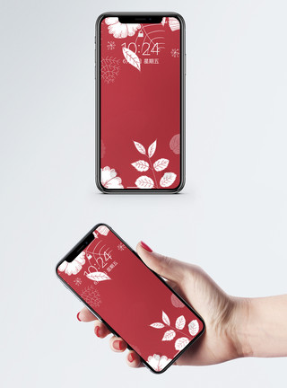 白薇植物树叶手机壁纸模板