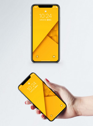 黄色抽象抽象商务背景手机壁纸模板