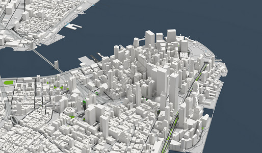城市规划模型城市场景模型设计图片