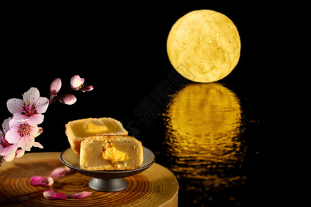 中秋奶酪月亮高清图片