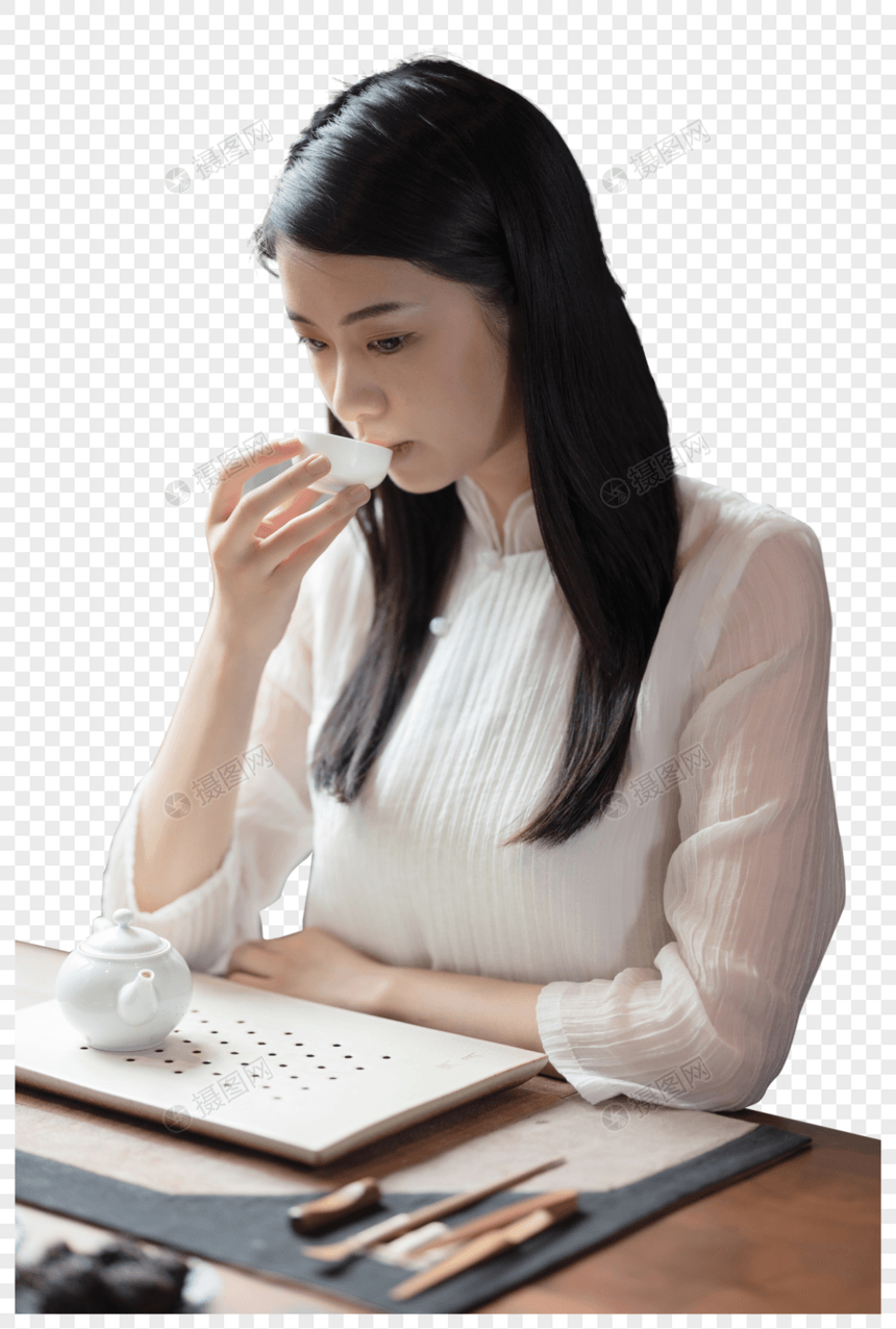 茶艺女性图片