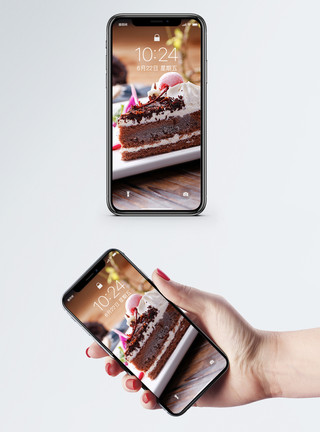 甜品巧克力蛋糕蛋糕甜品手机壁纸模板