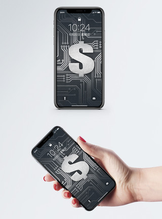 智能科技背景图片美元符号手机壁纸模板