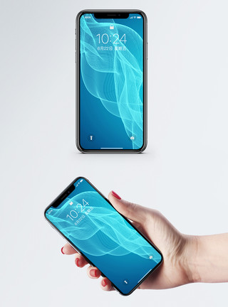 科技感蓝色线条蓝色线条手机壁纸模板