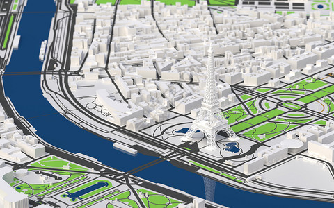 法国埃菲尔铁塔埃菲尔铁塔城市模型设计图片